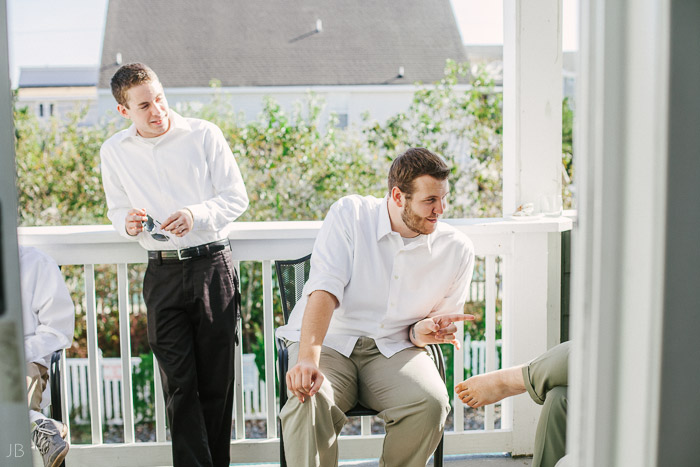 Virginia Beach Wedding on the beach in October at high noon bright day