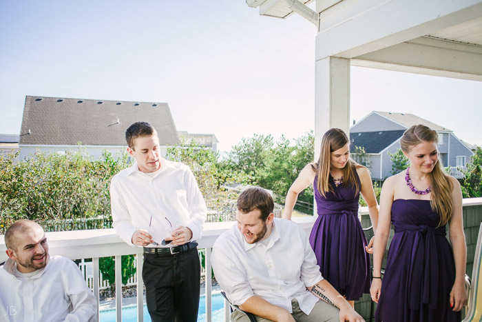 Virginia Beach Wedding on the beach in October at high noon bright day