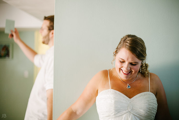 Virginia Beach Wedding on the beach in October at high noon bright day