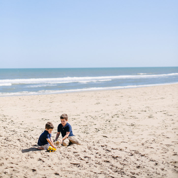 Virginia Beach Wedding on the beach in October at high noon bright day