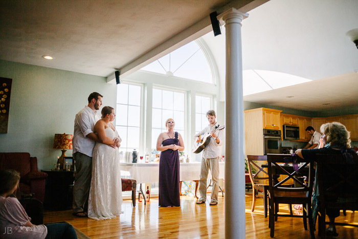 Virginia Beach Wedding on the beach in October at high noon bright day