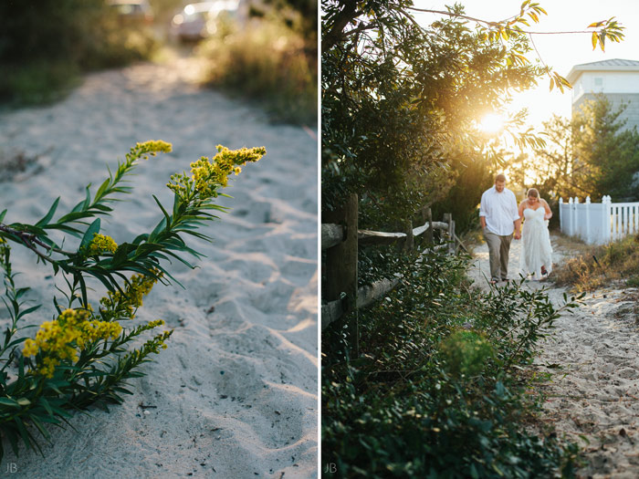 Virginia Beach Wedding on the beach in October at high noon bright day