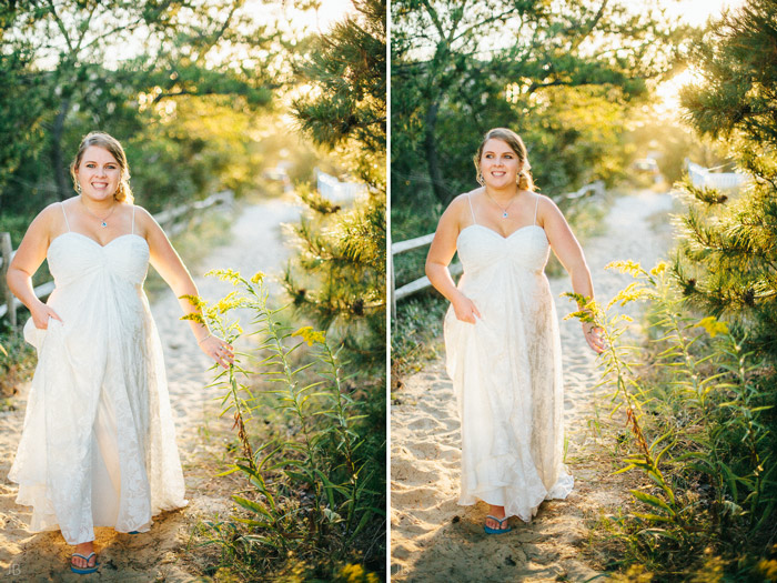 Virginia Beach Wedding on the beach in October at high noon bright day