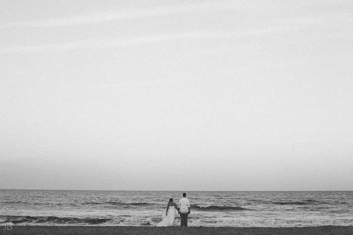 Virginia Beach Wedding on the beach in October at high noon bright day