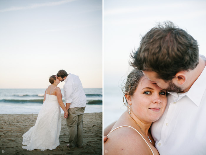 Virginia Beach Wedding on the beach in October at high noon bright day