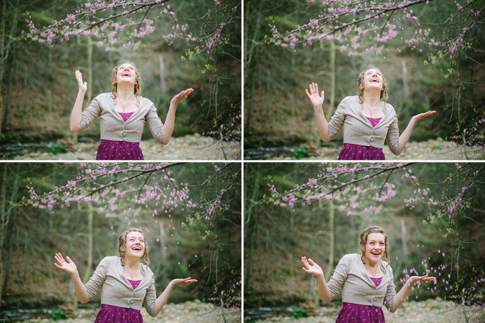 virginia senior portraits in woods autumn and spring film look with vsco