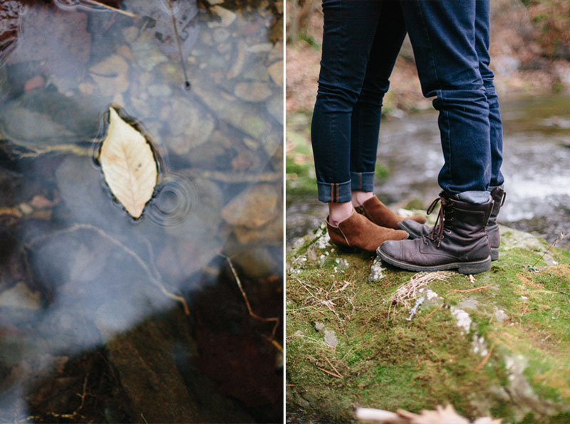 creek walk engagement session on vsco film and kodak tri-x