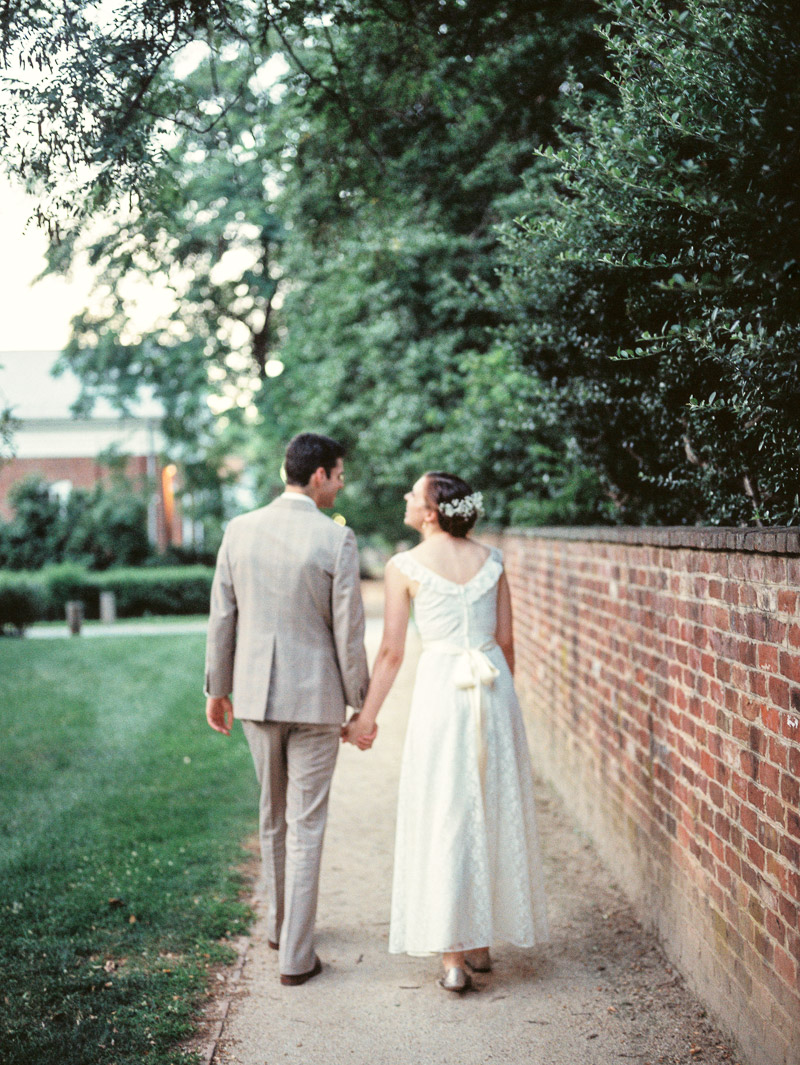 summer garden charlottesville wedding shot on film