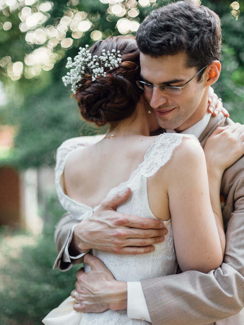 summer garden charlottesville wedding shot on film