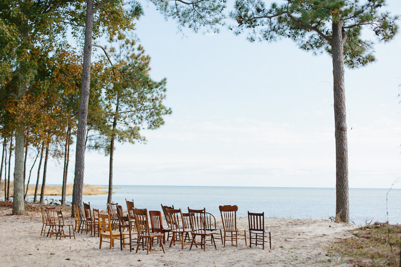 film photos of private intimate backyard wedding on the chesapeake bay in kilmarnock Virginia