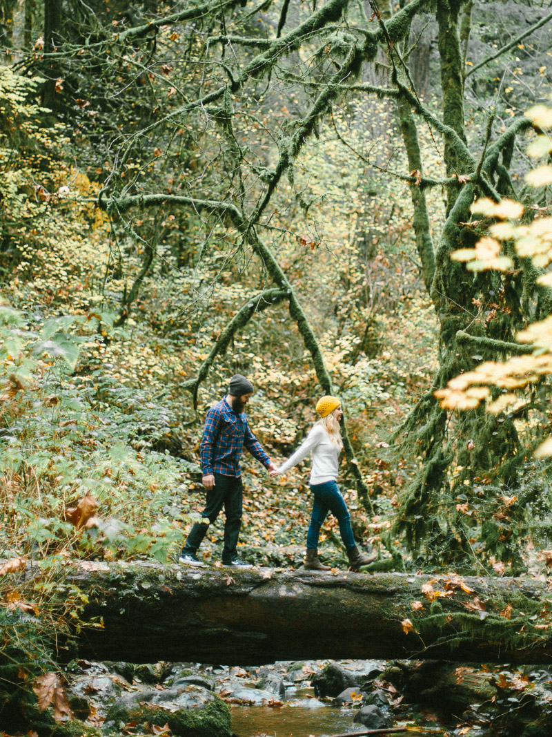 forest park engagement session in portland oregon