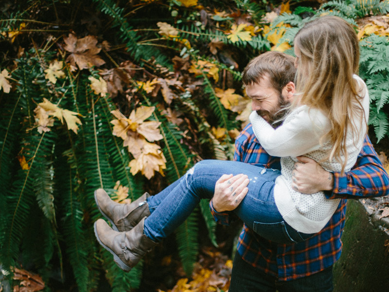 forest park engagement session in portland oregon