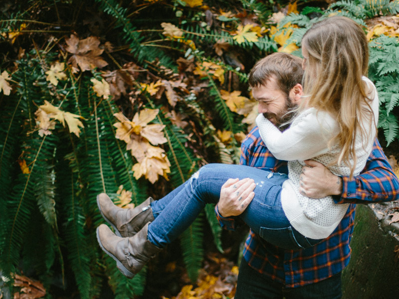 forest park engagement session in portland oregon