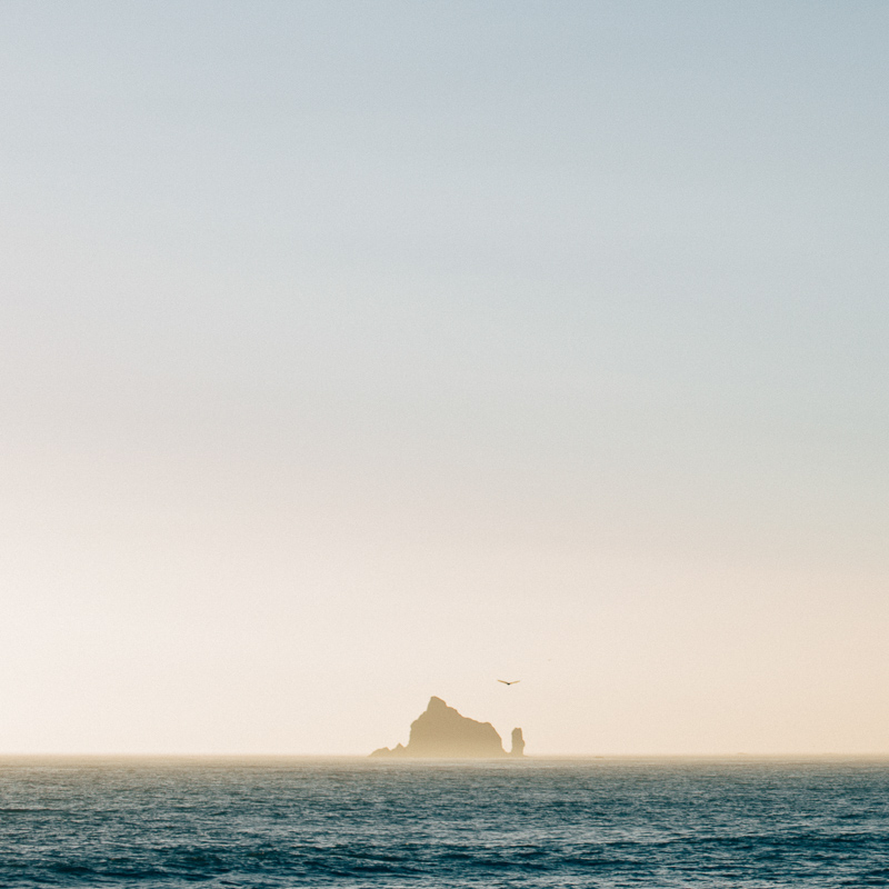 seastack in the pacific ocean at rialto beach washington