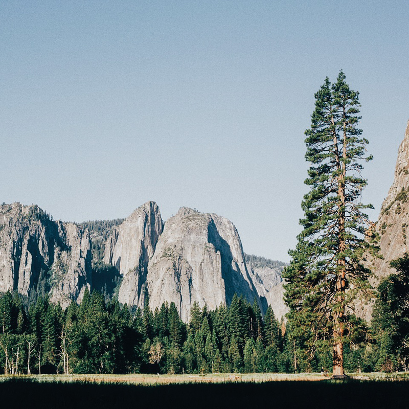 sunrise in yosemite national park california