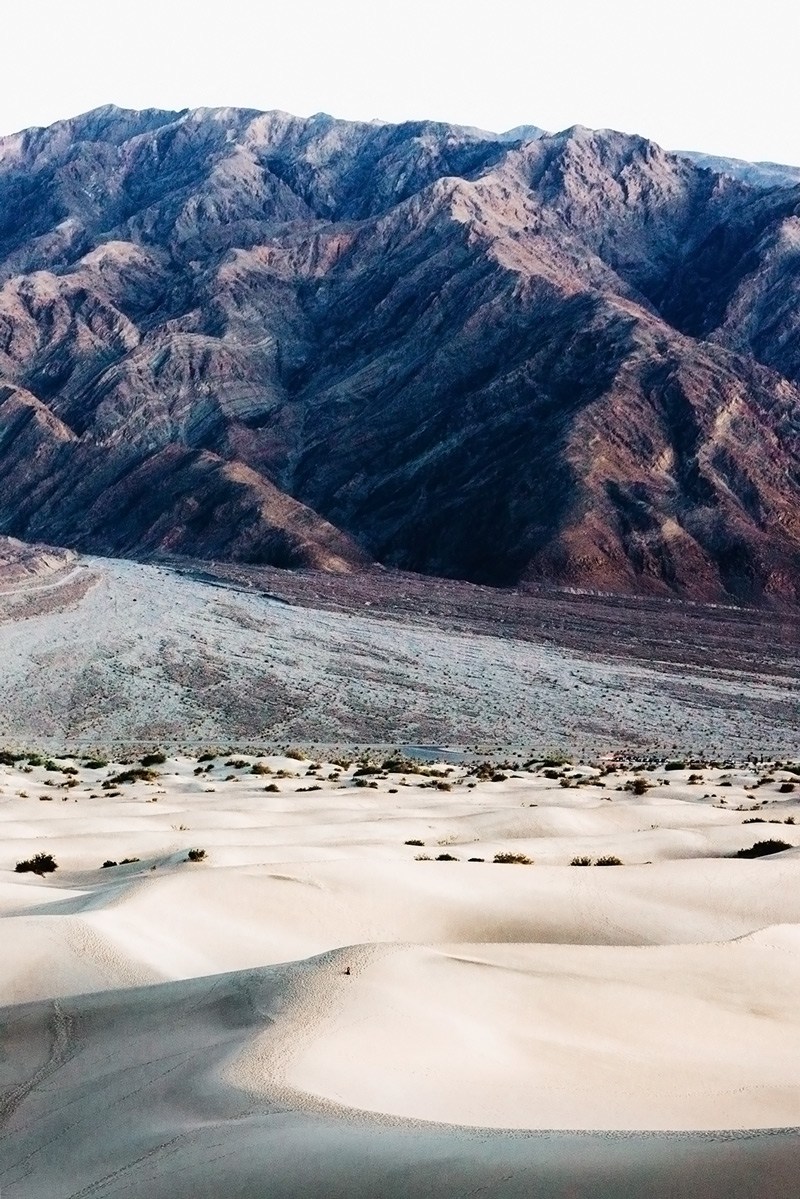 the vast scale of mesquite flat sand dunes death valley national park in california