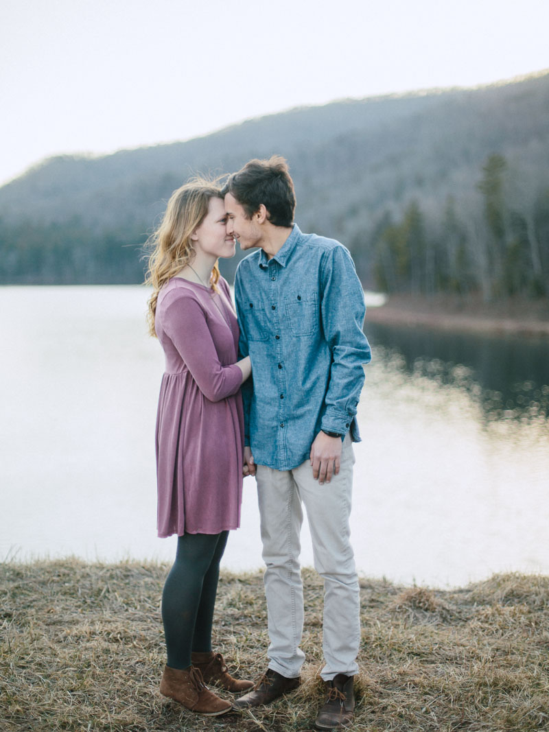 adventurous switzer lake engagement session in virginia - portra400