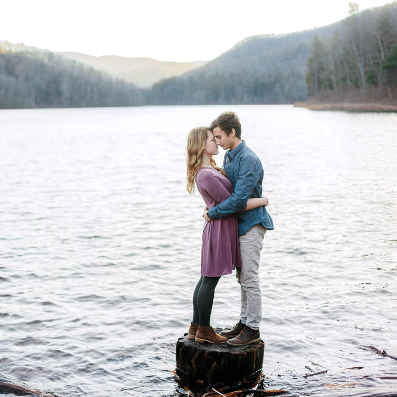 adventurous switzer lake engagement session in virginia - portra400