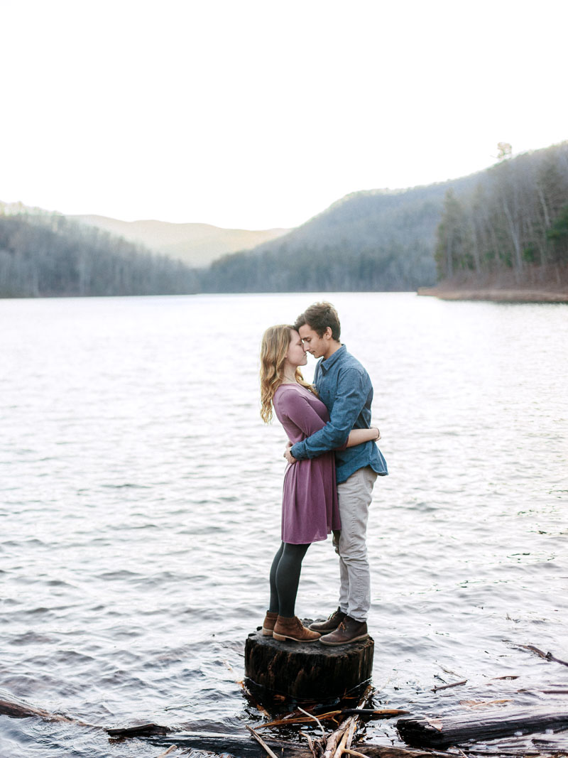 adventurous switzer lake engagement session in virginia - portra400