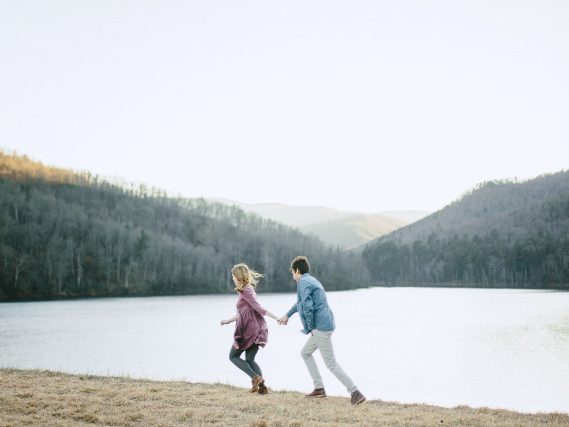 adventurous switzer lake engagement session in virginia - portra400