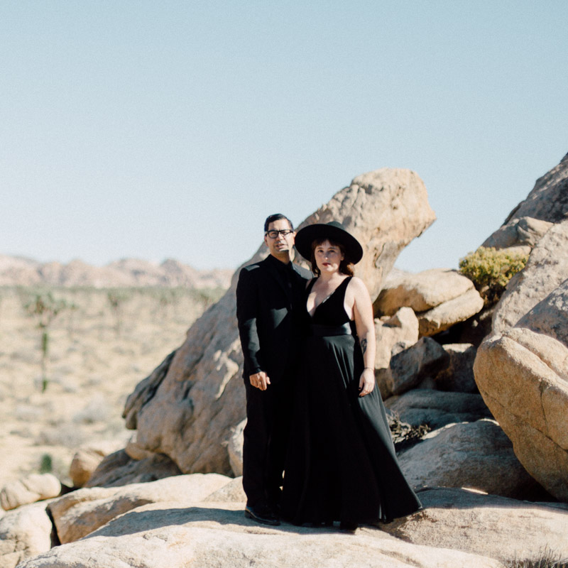 california desert wedding on halloween at the Joshua Tree Inn