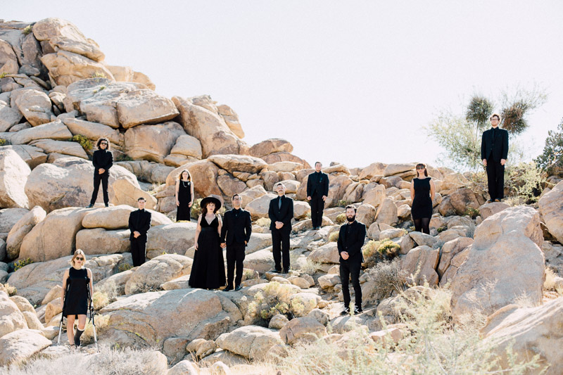 california desert wedding on halloween at the Joshua Tree Inn