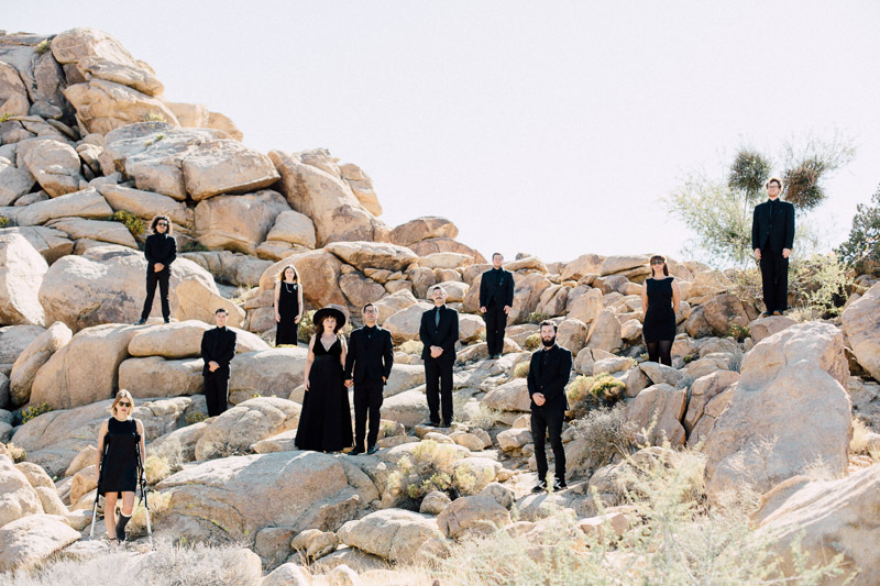 california desert wedding on halloween at the Joshua Tree Inn