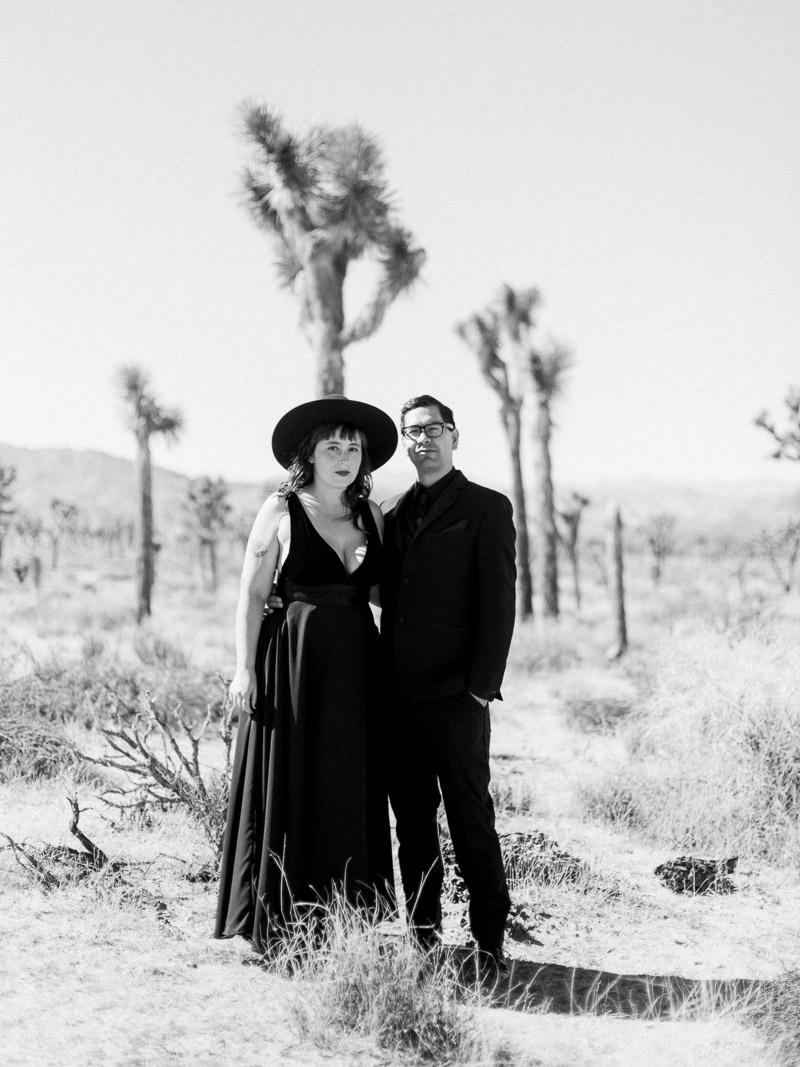 california desert wedding on halloween at the Joshua Tree Inn