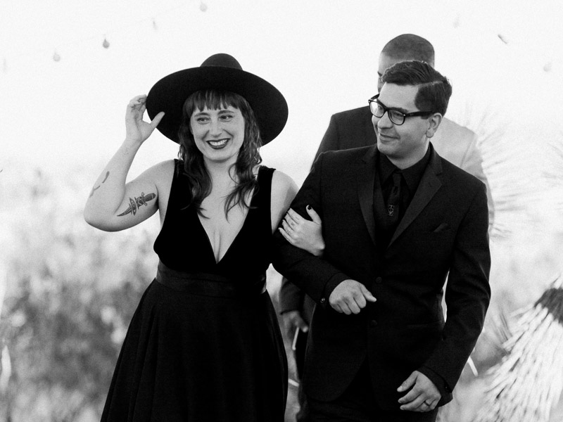 california desert wedding on halloween at the Joshua Tree Inn