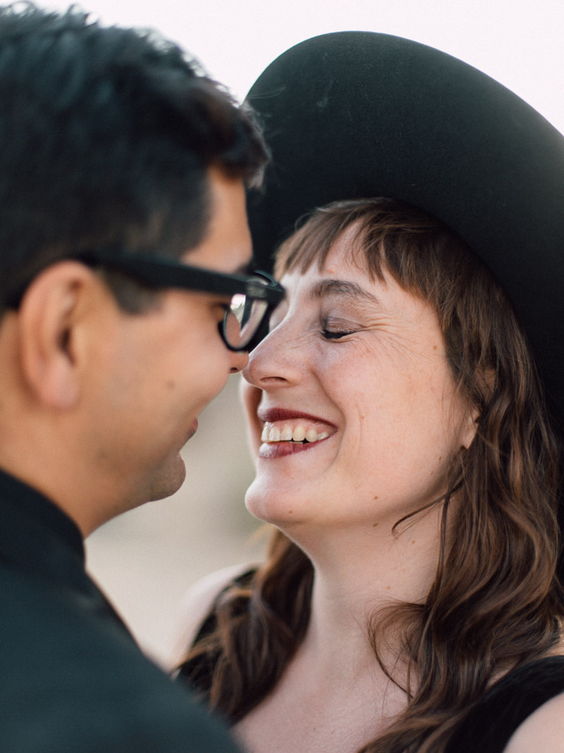 california desert wedding on halloween at the Joshua Tree Inn