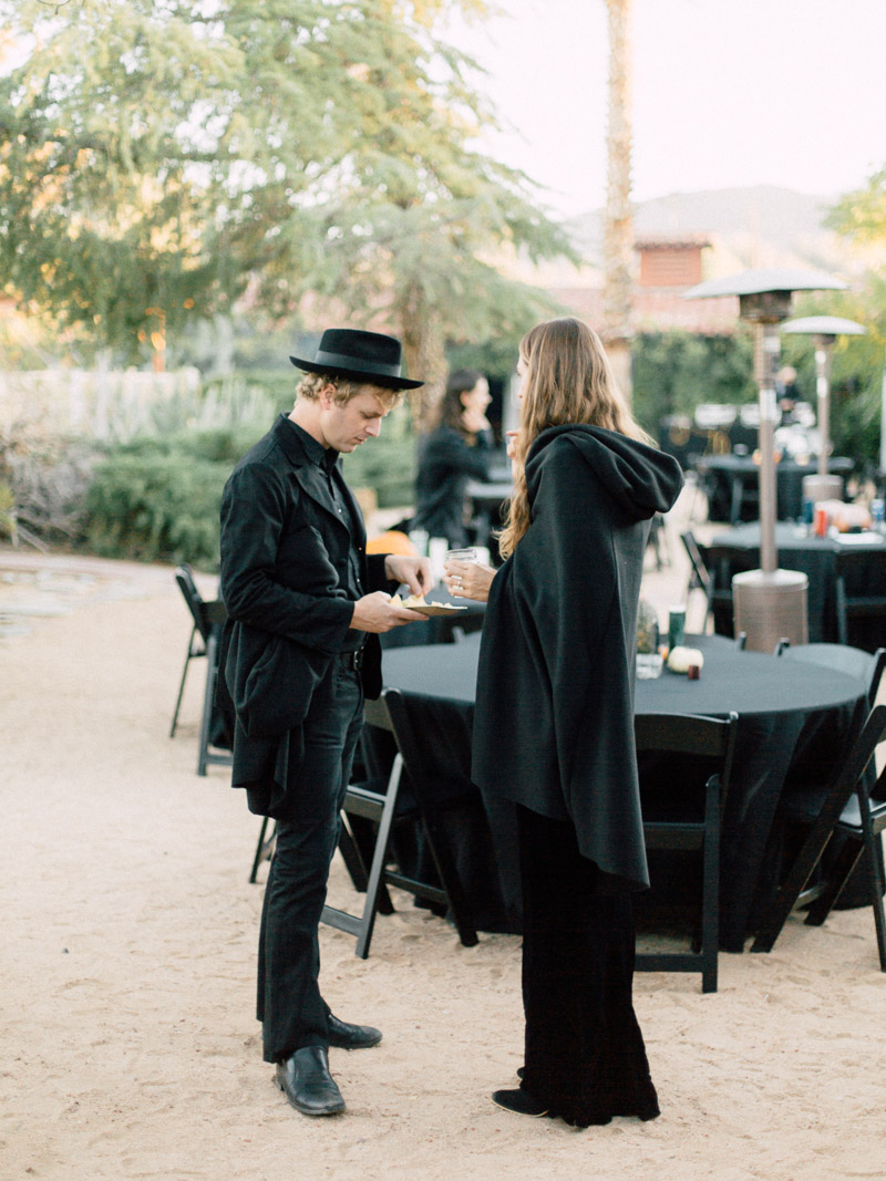 california desert wedding on halloween at the Joshua Tree Inn