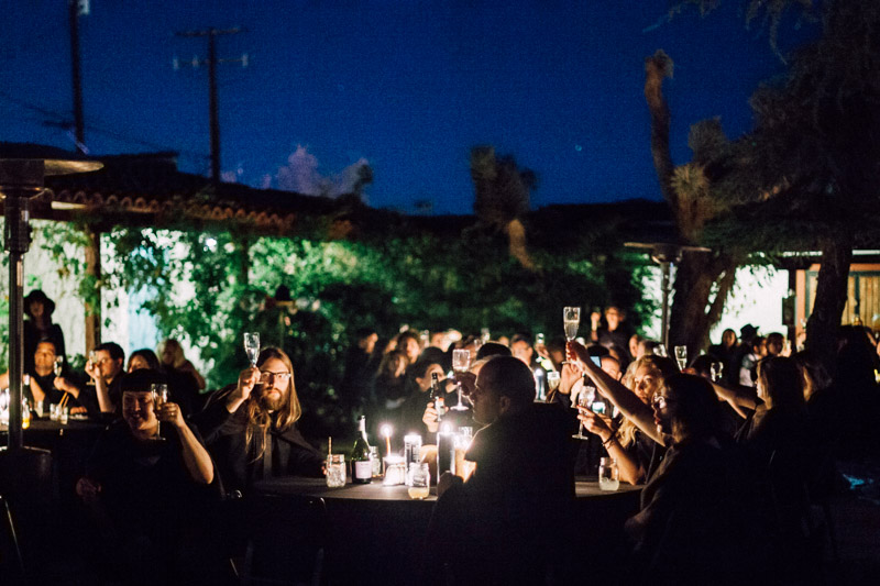 california desert wedding on halloween at the Joshua Tree Inn