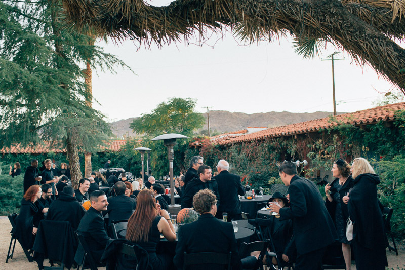 california desert wedding on halloween at the Joshua Tree Inn