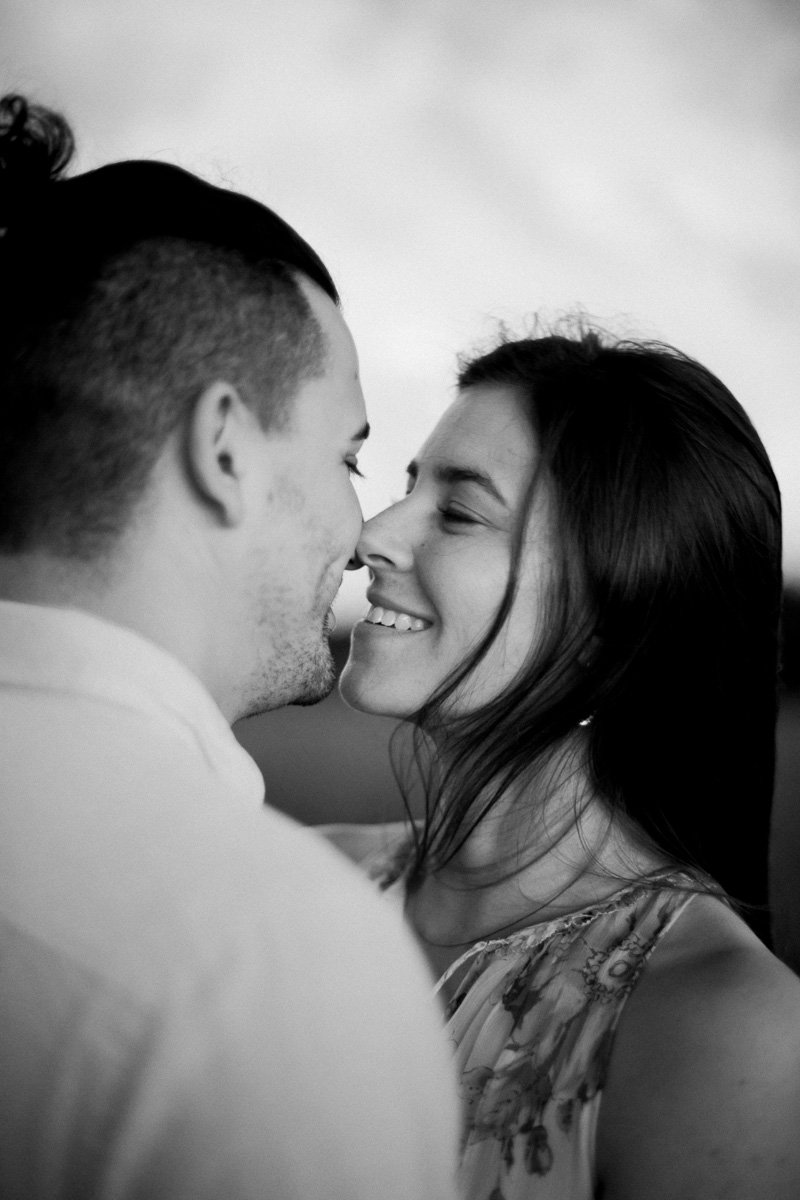 mountain engagement session in big meadows at sunset