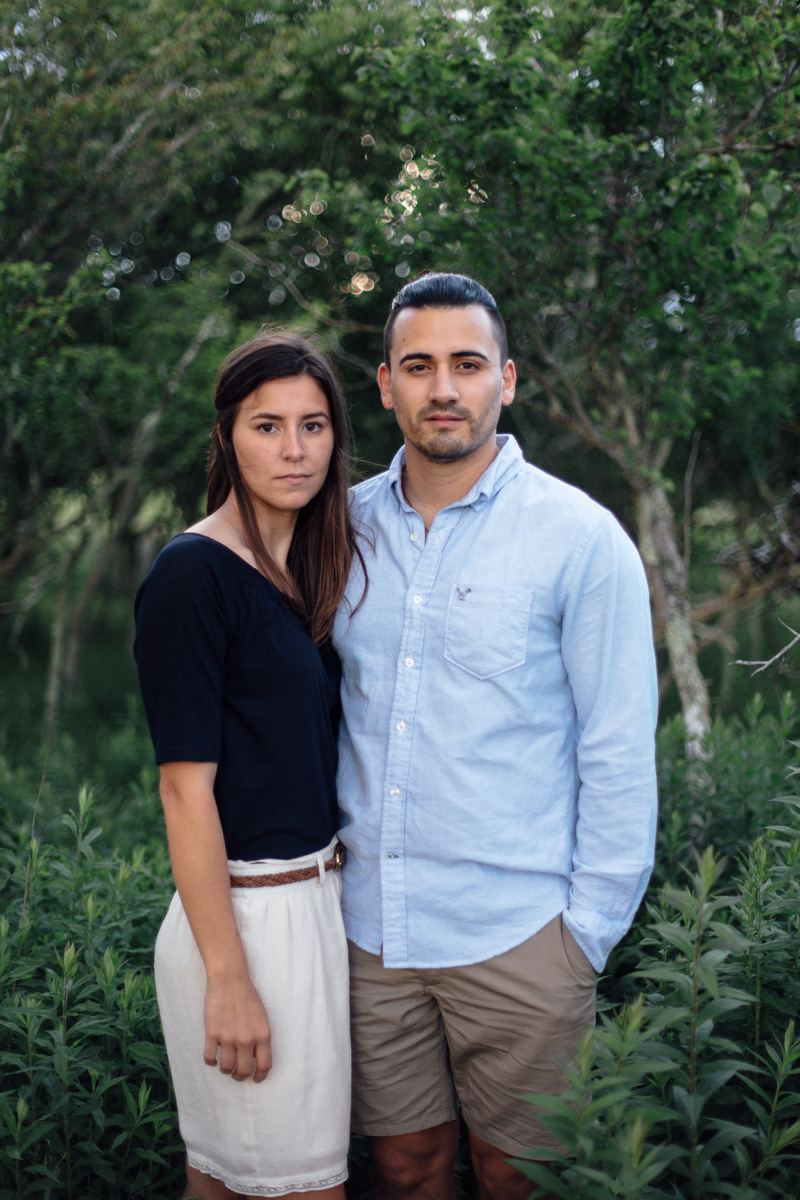 mountain engagement session in big meadows at sunset