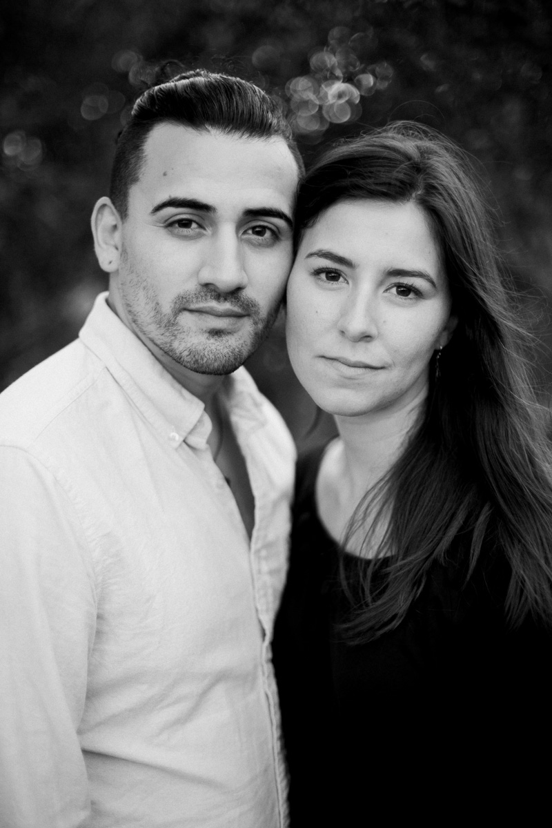 mountain engagement session in big meadows at sunset